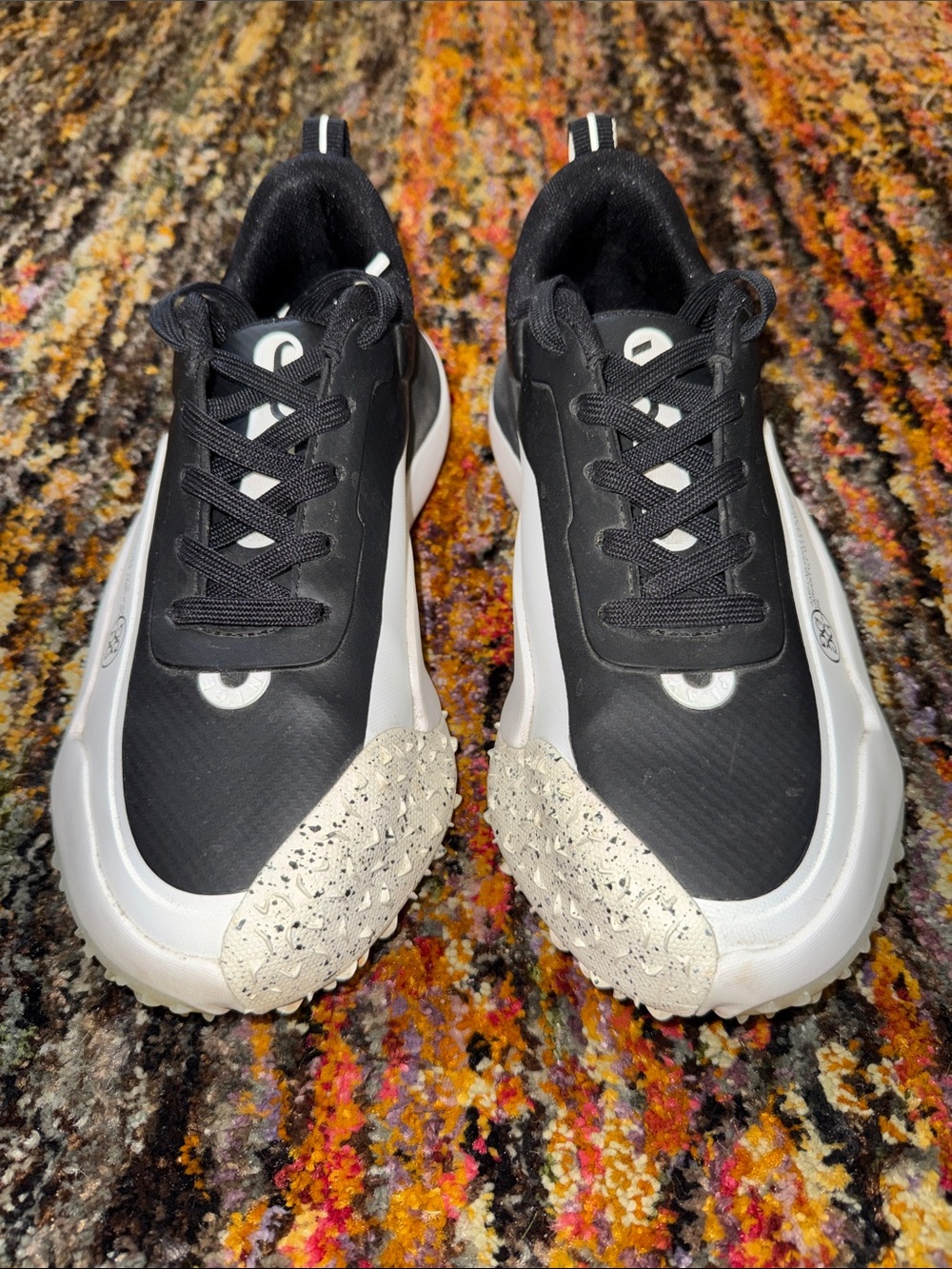 G/FORE Black and White G/18 Golf Shoes 9